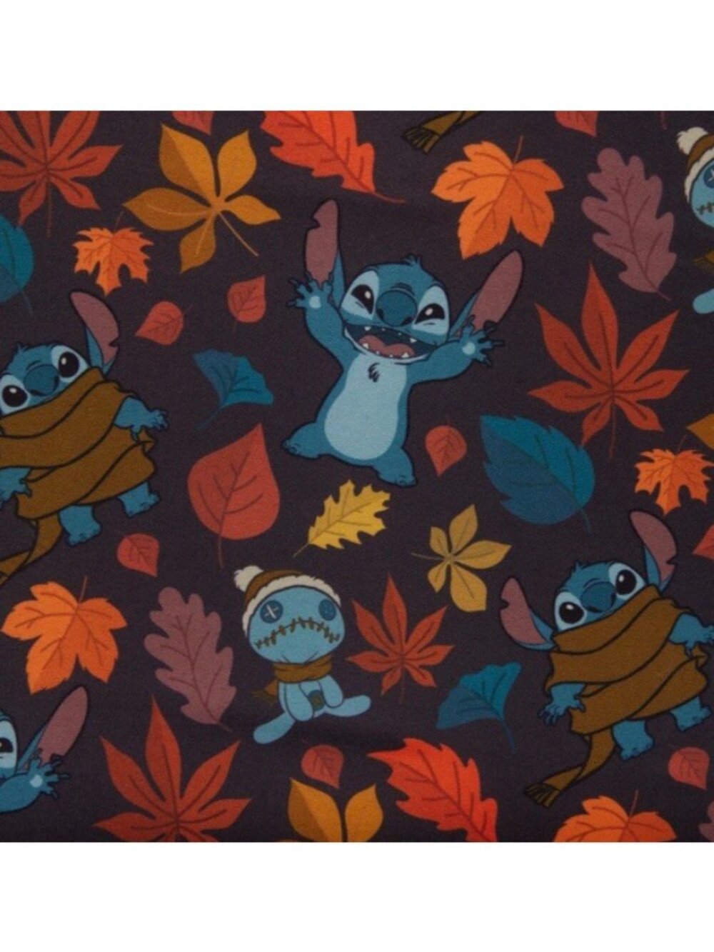 Loungefly Disney Lilo & Stitch Autumn Leaves Houndstooth Crossbody Satchel NWT - Picture 5 of 7